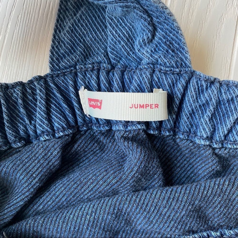 Levi’s denim jean jumper dress overall size Large - Picture 6 of 7